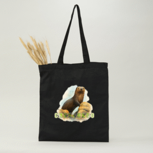 Bolsa Algodón Orgánico Certificado Negro Chungungo - SH#0002