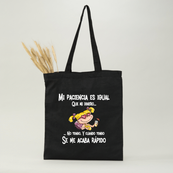 Bolsa Algodón Orgánico Certificado Negro Angélica Pickles – #SH0160