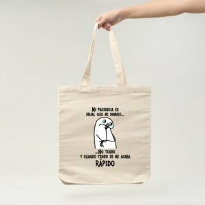 Bolsa de Algodón Orgánico Paciencia Meme – #SH0167